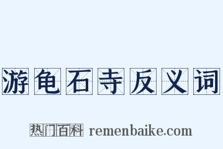 游龟石寺反义词是什么意思的图片